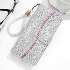 For Huawei P30 Glitter Powder Horizontal Flip Leather Case with Card Slots & Holder & Lanyard(Silver) - 1