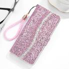 For Huawei P30 Pro Glitter Powder Horizontal Flip Leather Case with Card Slots & Holder & Lanyard(Pink) - 1
