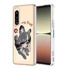 For Sony Xperia 5 IV Electroplating Marble Dual-side IMD Phone Case(Lucky Dog) - 1