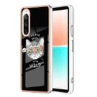 For Sony Xperia 10 IV Electroplating Marble Dual-side IMD Phone Case(Natural Growth) - 1
