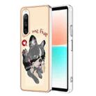 For Sony Xperia 10 IV Electroplating Marble Dual-side IMD Phone Case(Lucky Dog) - 1