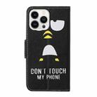 For iPhone 16 Pro Max 3D Colored Drawing Flip Leather Phone Case(Penguins) - 3