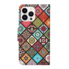 For iPhone 16 Pro Max 3D Colored Drawing Flip Leather Phone Case(Ethnic Totem) - 3