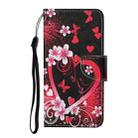 For iPhone 16 Pro Max 3D Colored Drawing Flip Leather Phone Case(Red Heart) - 2