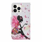 For iPhone 16 Pro Max 3D Colored Drawing Flip Leather Phone Case(Dance Girl) - 3