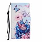 For iPhone 16 Pro Max 3D Colored Drawing Flip Leather Phone Case(Purple butterfly) - 2