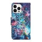 For iPhone 16 Pro Max 3D Colored Drawing Flip Leather Phone Case(Star Mandala) - 3