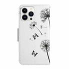 For iPhone 16 Pro Max 3D Colored Drawing Flip Leather Phone Case(Dandelions) - 3