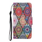 For iPhone 16 Pro Max 3D Colored Drawing Flip Leather Phone Case(Rhombus Totem) - 2