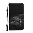 For iPhone 16 Pro 3D Colored Drawing Flip Leather Phone Case(Black Cat) - 2