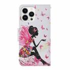 For iPhone 16 Pro 3D Colored Drawing Flip Leather Phone Case(Dance Girl) - 3