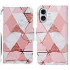 For iPhone 16 Plus 3D Colored Drawing Flip Leather Phone Case(Marble) - 1