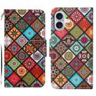 For iPhone 16 Plus 3D Colored Drawing Flip Leather Phone Case(Ethnic Totem) - 1