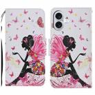 For iPhone 16 Plus 3D Colored Drawing Flip Leather Phone Case(Dance Girl) - 1