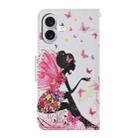 For iPhone 16 Plus 3D Colored Drawing Flip Leather Phone Case(Dance Girl) - 3