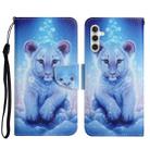 For Samsung Galaxy S23 FE 5G 3D Colored Drawing Flip Leather Phone Case(Leopard) - 1