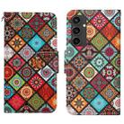 For Samsung Galaxy S24 FE 5G 3D Colored Drawing Flip Leather Phone Case(Ethnic Totem) - 1