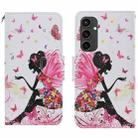 For Samsung Galaxy S24 FE 5G 3D Colored Drawing Flip Leather Phone Case(Dance Girl) - 1