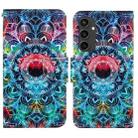 For Samsung Galaxy S24 FE 5G 3D Colored Drawing Flip Leather Phone Case(Mandala) - 1