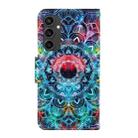 For Samsung Galaxy S24 FE 5G 3D Colored Drawing Flip Leather Phone Case(Mandala) - 3