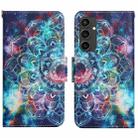 For Samsung Galaxy S24 FE 5G 3D Colored Drawing Flip Leather Phone Case(Star Mandala) - 1