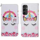 For Samsung Galaxy S24 FE 5G 3D Colored Drawing Flip Leather Phone Case(Crown) - 1