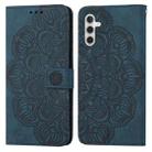 For Samsung Galaxy S23 FE 5G Mandala Embossed Flip Leather Phone Case(Blue) - 1