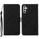 For Samsung Galaxy S23 FE 5G Ethnic Style Embossed Pattern Leather Phone Case(Black) - 1