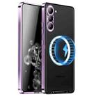 For Samsung Galaxy S23 FE 5G MagSafe Magnetic Frosted Metal Phone Case(Purple) - 1