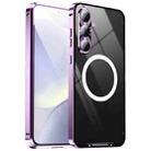 For Samsung Galaxy S24 FE 5G MagSafe Magnetic Frosted Metal Phone Case(Purple) - 1