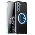 For Samsung Galaxy S25 5G MagSafe Magnetic Frosted Metal Phone Case(Blue) - 1
