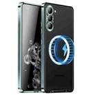For Samsung Galaxy S25+ 5G MagSafe Magnetic Frosted Metal Phone Case(Green) - 1
