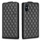 For Xiaomi Redmi 9A Diamond Lattice Vertical Flip Leather Phone Case(Black) - 1