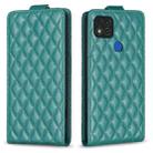 For Xiaomi Redmi 9C Diamond Lattice Vertical Flip Leather Phone Case(Green) - 1