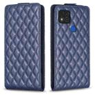 For Xiaomi Redmi 9C Diamond Lattice Vertical Flip Leather Phone Case(Blue) - 1