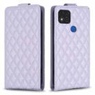 For Xiaomi Redmi 9C Diamond Lattice Vertical Flip Leather Phone Case(Purple) - 1