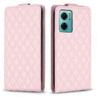 For Xiaomi Redmi 10 5G / Note 11E Diamond Lattice Vertical Flip Leather Phone Case(Pink) - 1