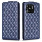 For Xiaomi Redmi 10C Diamond Lattice Vertical Flip Leather Phone Case(Blue) - 1