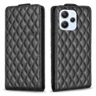 For Xiaomi Redmi 12 Diamond Lattice Vertical Flip Leather Phone Case(Black) - 1