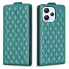 For Xiaomi Redmi 12 Diamond Lattice Vertical Flip Leather Phone Case(Green) - 1