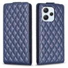 For Xiaomi Redmi 12 Diamond Lattice Vertical Flip Leather Phone Case(Blue) - 1