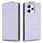 For Xiaomi Redmi 12 Diamond Lattice Vertical Flip Leather Phone Case(Purple) - 1