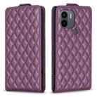 For Redmi A1 / A1+ / A2 Diamond Lattice Vertical Flip Leather Phone Case(Dark Purple) - 1