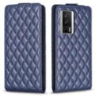 For Xiaomi Redmi K60 / K60 Pro Diamond Lattice Vertical Flip Leather Phone Case(Blue) - 1