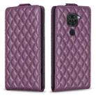 For Redmi Note 9 / 10X 4G Diamond Lattice Vertical Flip Leather Phone Case(Dark Purple) - 1