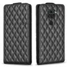 For Redmi Note 9 / 10X 4G Diamond Lattice Vertical Flip Leather Phone Case(Black) - 1