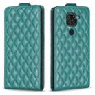 For Redmi Note 9 / 10X 4G Diamond Lattice Vertical Flip Leather Phone Case(Green) - 1