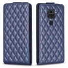 For Redmi Note 9 / 10X 4G Diamond Lattice Vertical Flip Leather Phone Case(Blue) - 1