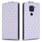 For Redmi Note 9 / 10X 4G Diamond Lattice Vertical Flip Leather Phone Case(Purple) - 1