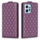 For Redmi Note 12 4G Global Diamond Lattice Vertical Flip Leather Phone Case(Dark Purple) - 1